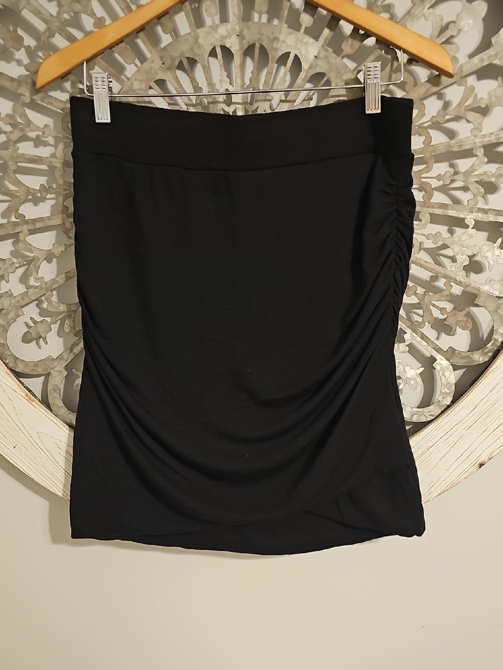 Banana Republic Black Side-Ruched Pencil Skirt